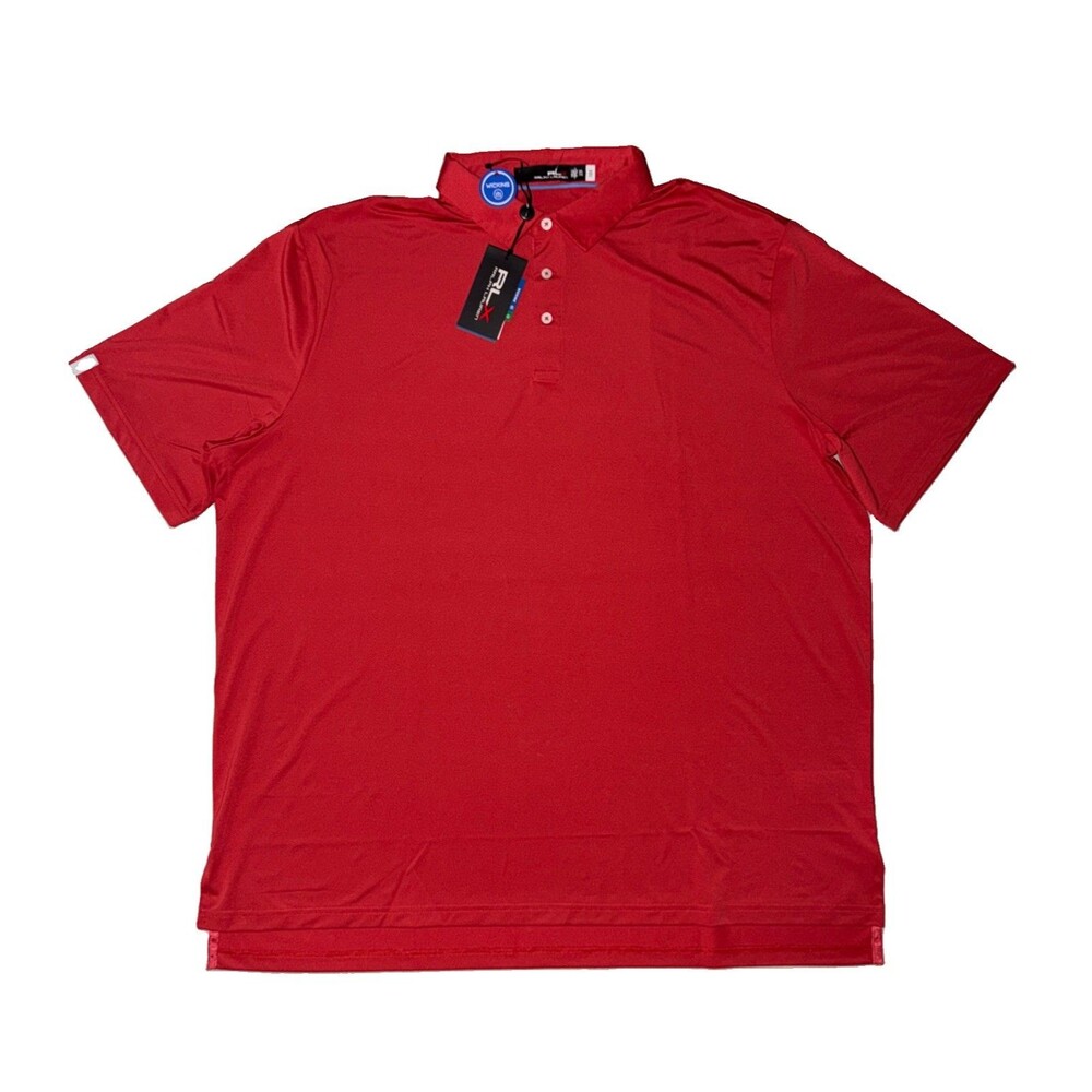 RLX Ralph Lauren Polo Shirt Mens XXL Red Wicking Performance Golf NWT $110 2XL